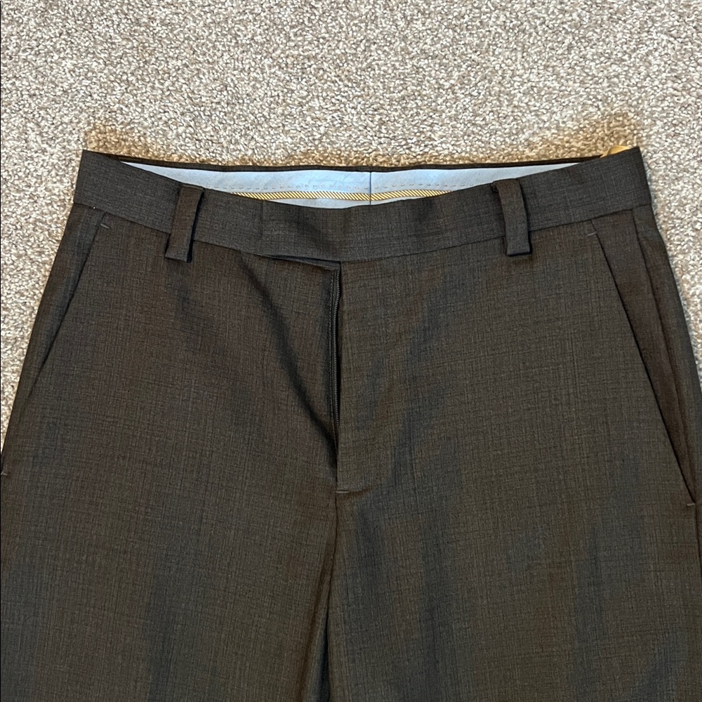 Haggar Men's Brown Dress Trousers - Picture 2 of 8